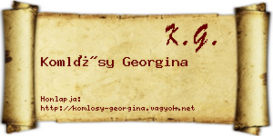 Komlósy Georgina névjegykártya