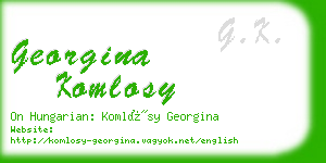 georgina komlosy business card